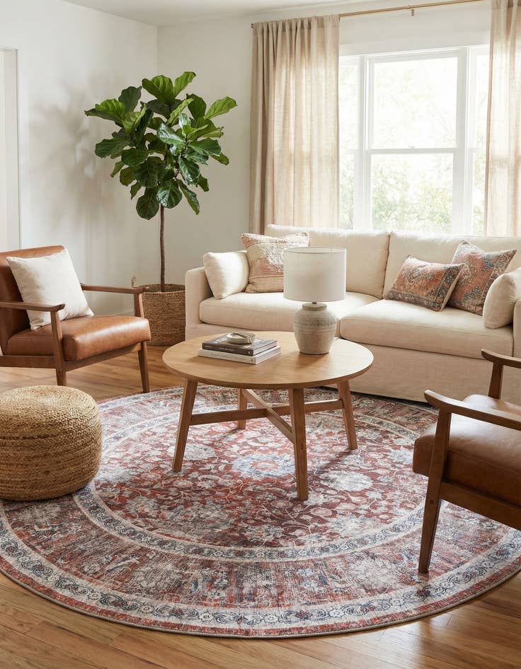 Detail image of  7' 10 x 7' 10 Yara Round Rug