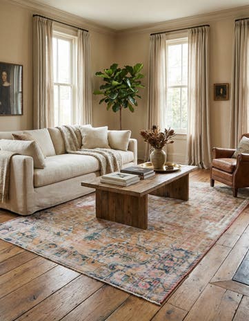 5' 6 x 8' 1 Hand Knotted Ultra Vintage Persian Wool Rug