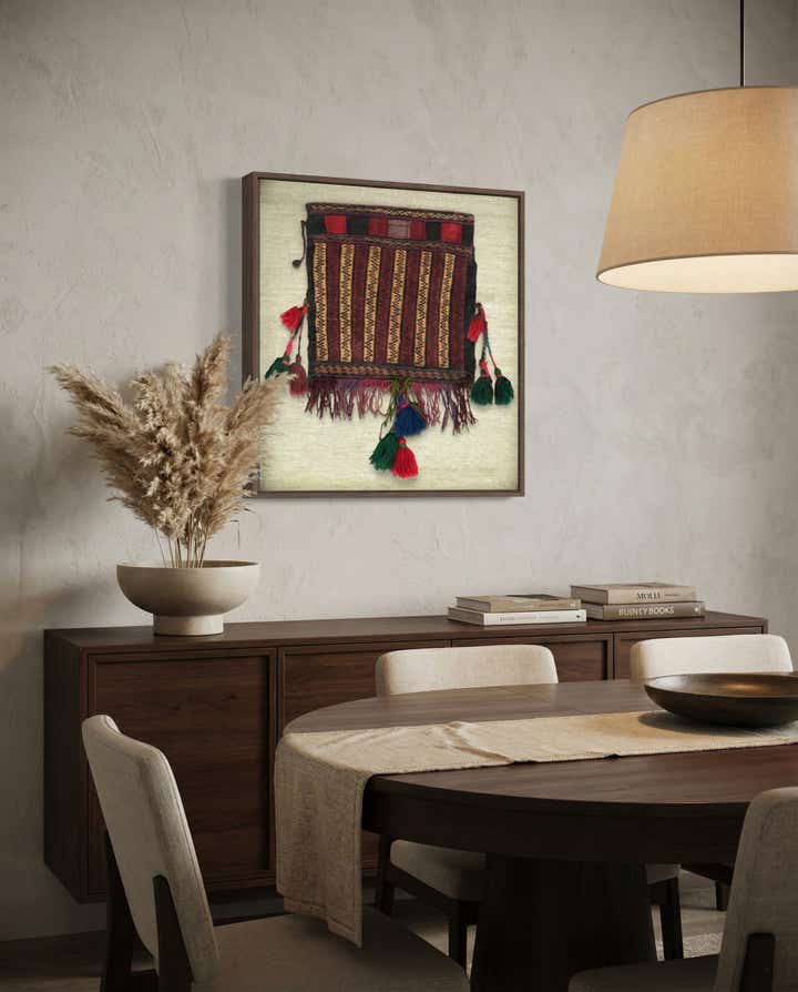 1' 8 x 2' 4 Textile Wall Art Square Rug