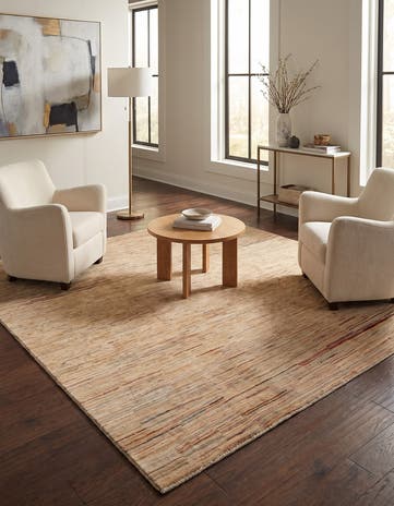 6' 2 x 6' 3 Hand Knotted Modern Ziegler Wool Square Rug
