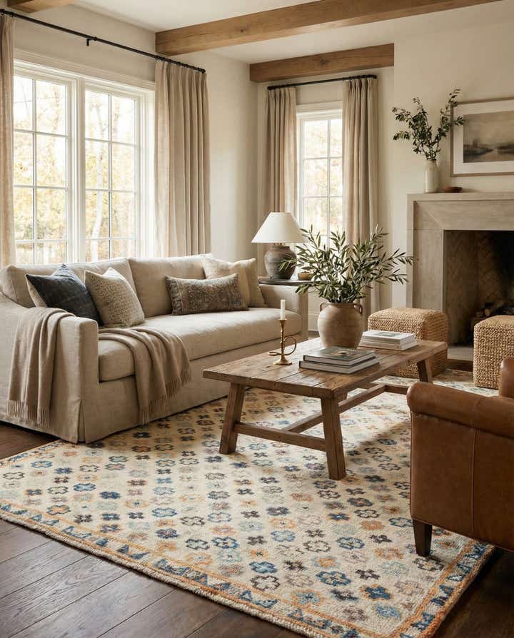 6' 2 x 9' 5 Hand Knotted Darya Wool Rug