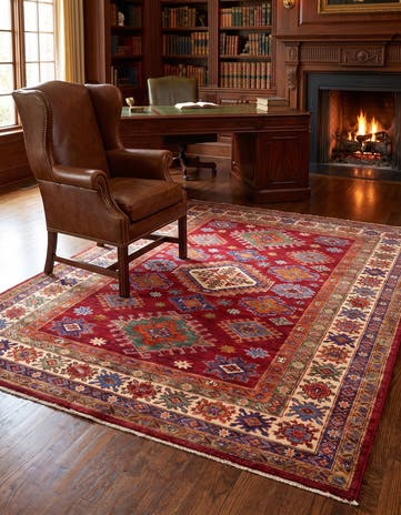 4' 10 x 6' 8 Hand Knotted Kazak Rug