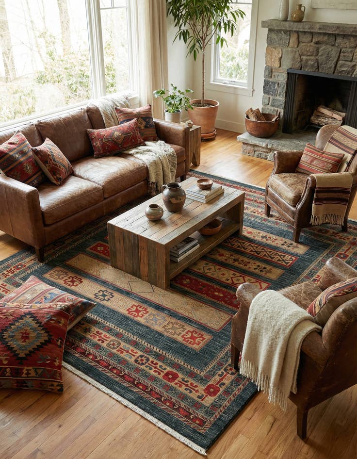 Detail image of  12' x 12' Kashkuli Gabbeh Square Rug