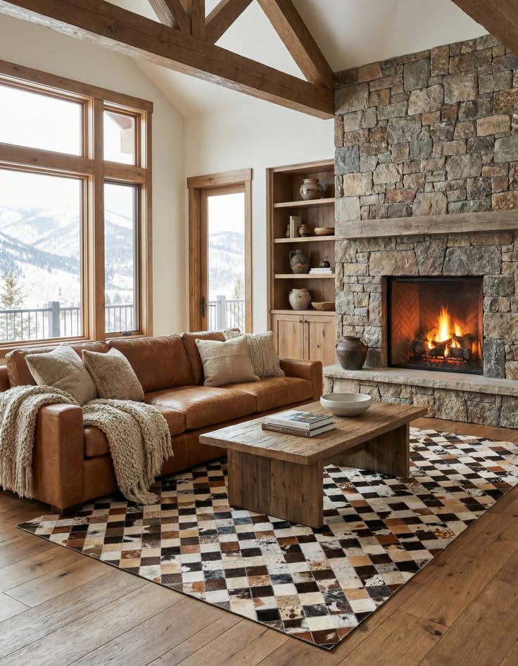 Detail image of 5' 5 x 7' 6 Cowhide Rug