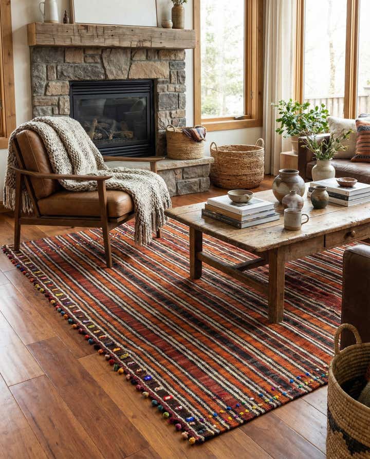 4' 10 x 7' Jajim Wool Rug