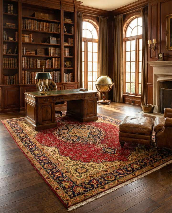 6' 6 x 10' 1 Hand Knotted Yazd Persian Wool Rug