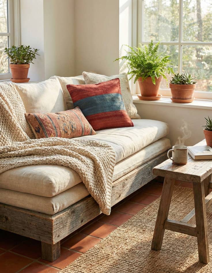 Detail image of 2' 5 x 2' 5  Hand Woven Pillow Wool Square Rug