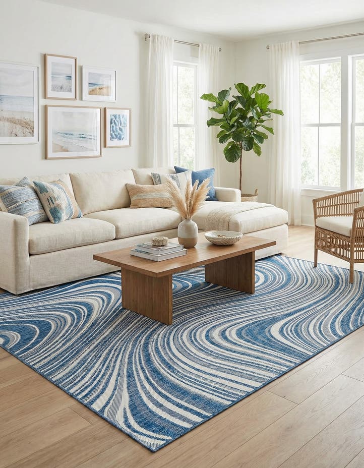 9' x 12' Easy-Clean Modern Indoor / Outdoor...