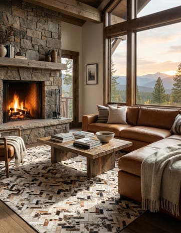 5' x 7' 9 Cowhide Rug