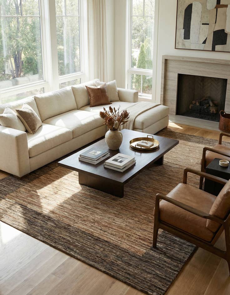 Detail image of 9' 4 x 12' 10  Hand Knotted Modern Ziegler Rug