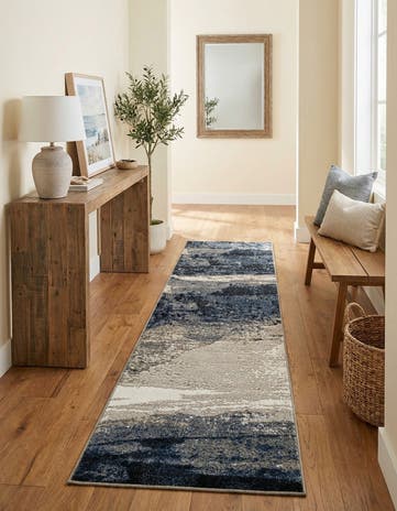 Blue Oslo Runner Rug