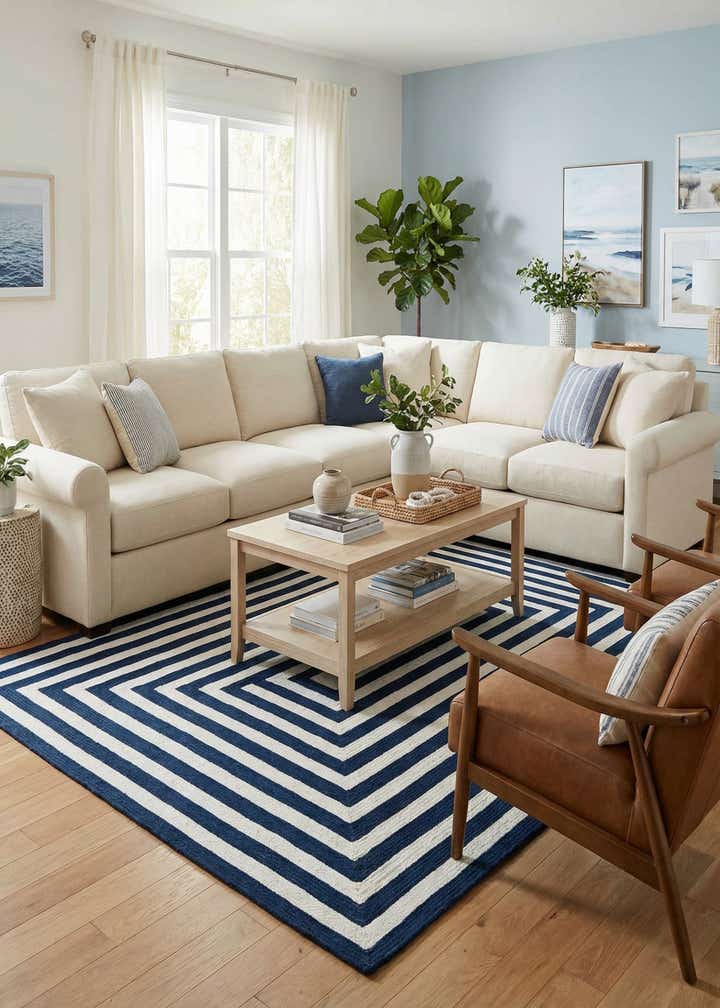 5' 3 x 8' Easy-Clean Eco Verse Washable Indoor / Outdoor Rug