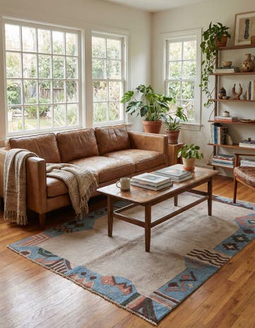3' 11 x 5' 10 Hand Knotted Nepal Wool Rug