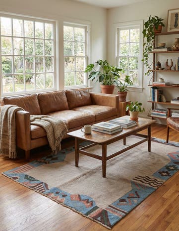 3' 11 x 5' 10 Hand Knotted Nepal Wool Rug
