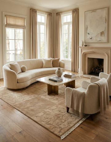 5' x 6' 9 Hand Knotted Darya Wool Rug