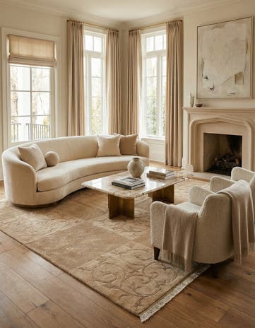 5' x 6' 9 Hand Knotted Darya Wool Rug
