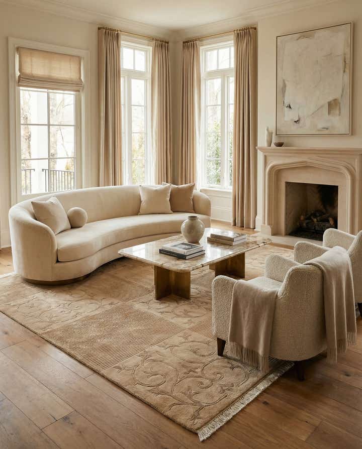 5' x 6' 9 Hand Knotted Darya Wool Rug