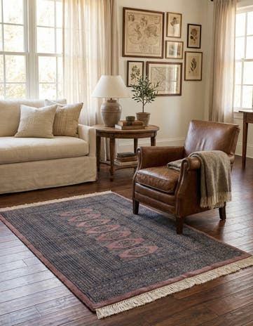 3' 1 x 4' 6 Hand Knotted Bokhara Wool Rug