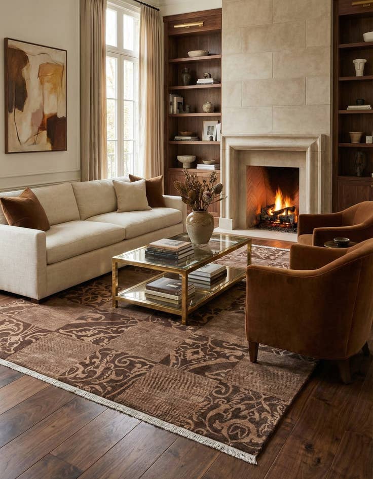 Detail image of 8' 4 x 11' 10 Hand Knotted Darya Wool Rug