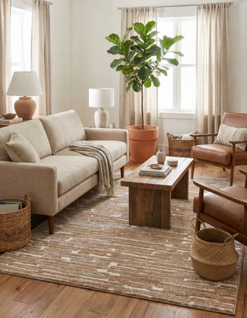 6' x 9' Sepia Rug
