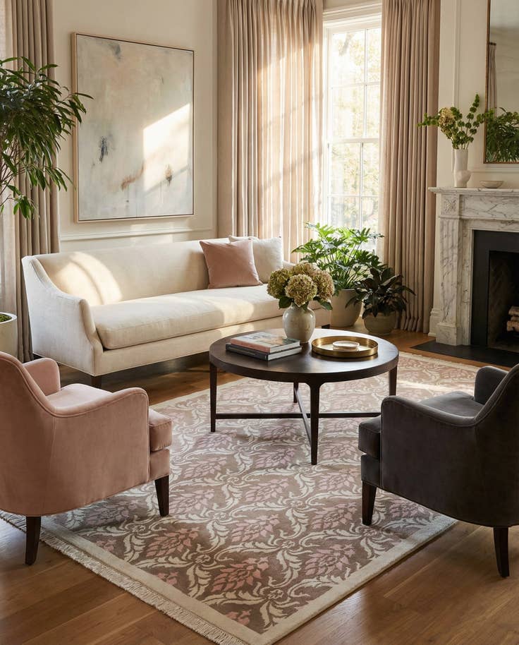 Detail image of 6' 11 x 10' 1 Hand Knotted Darya Wool Rug