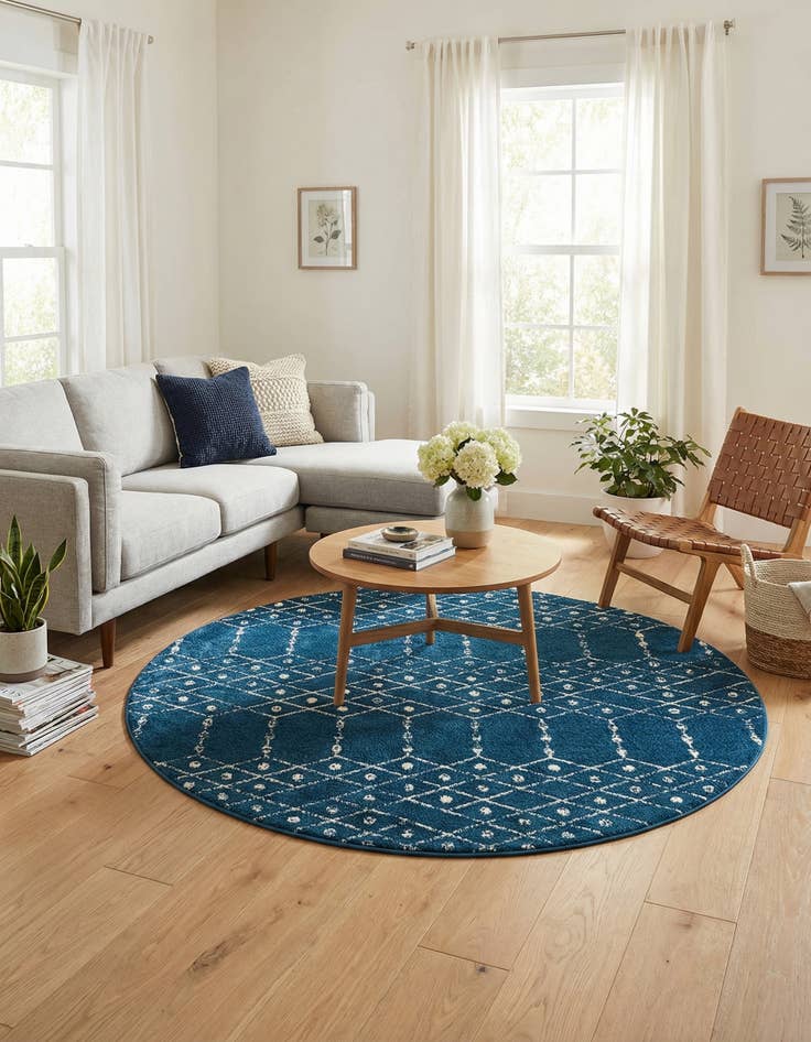 Detail image of  7' 10 x 7' 10 Paxon Trellis Round Rug