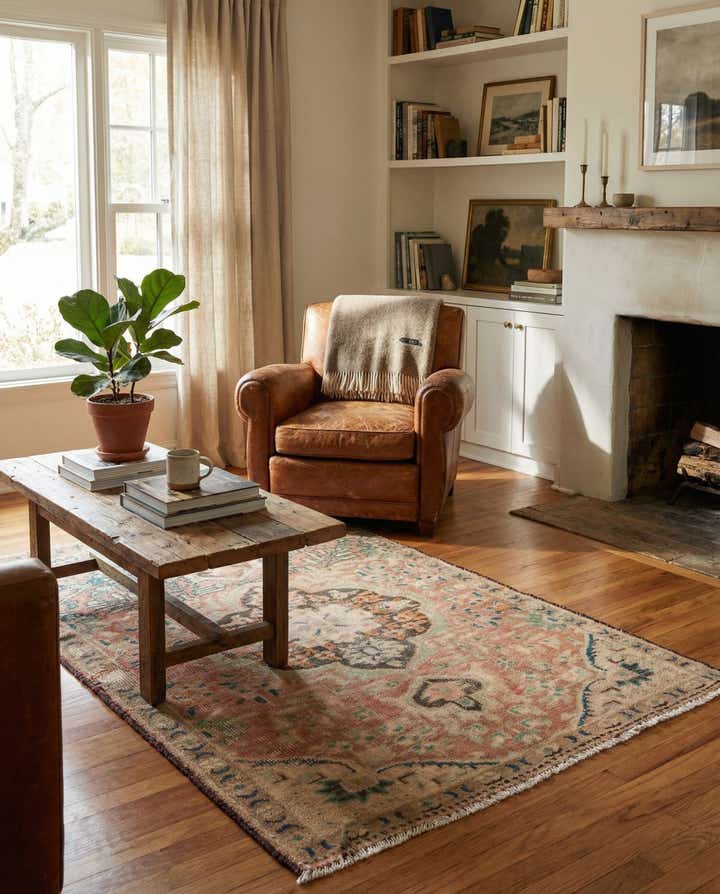 3' 4 x 5' Hand Knotted Ultra Vintage Persian Wool Rug