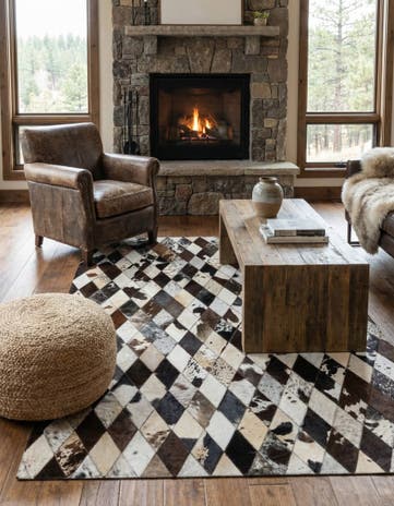 4' x 5' 11 Cowhide Stocks Rug