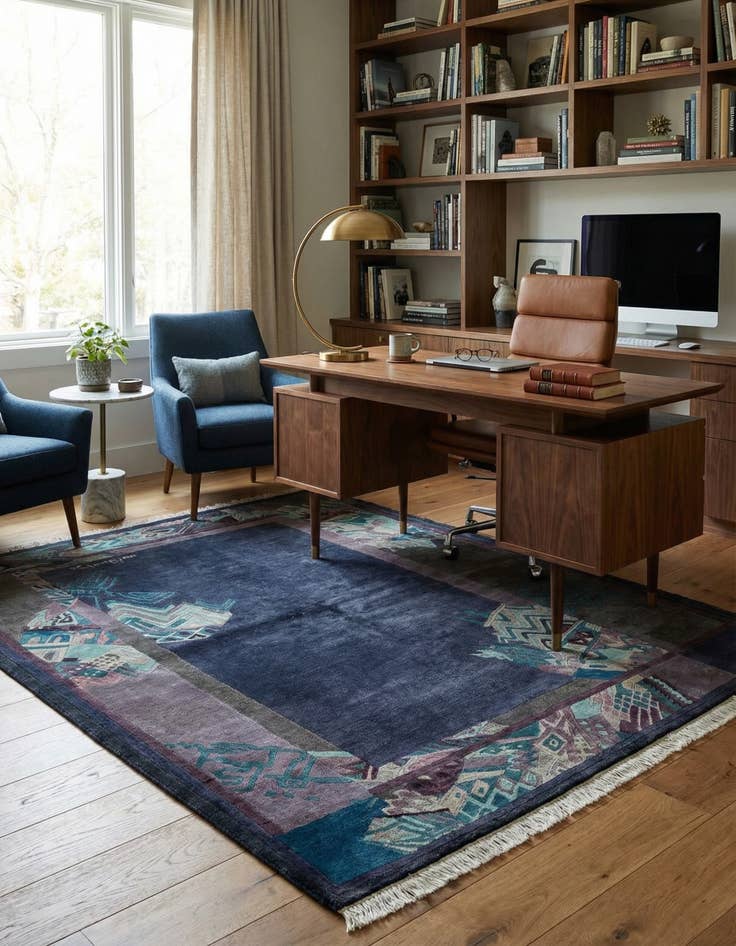 Detail image of 5' 7 x 7' 9  Hand Knotted Tibet Wool Rug