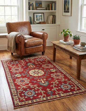 3' 3 x 5' Hand Knotted Kazak Rug