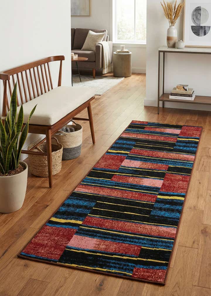 2' x 6' Easy-Clean Modern Indoor / Outdoor Runner Rug