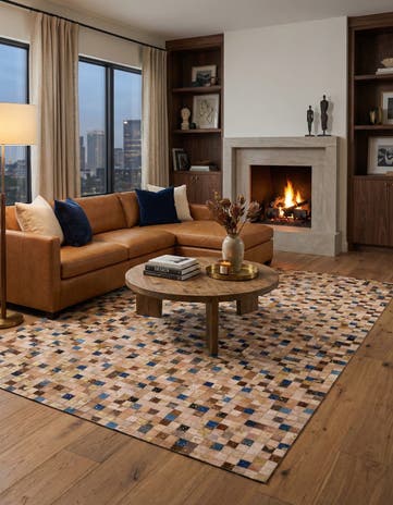 5' 1 x 7' 11 Cowhide - Patchwork Rug