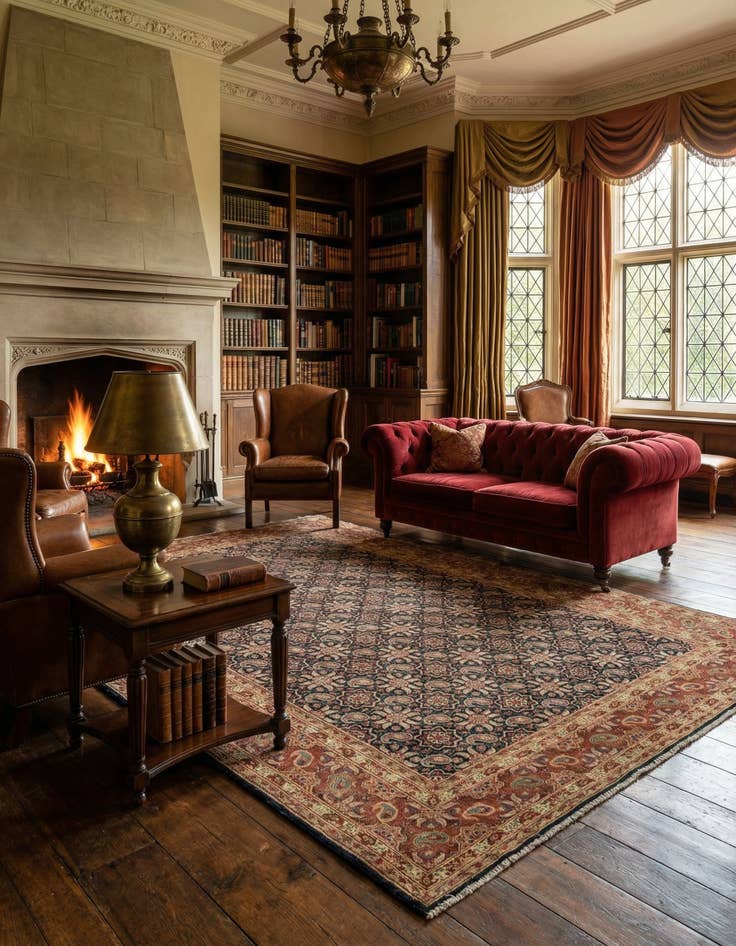 Detail image of 5' 1 x 8' Vintage Royal Rug