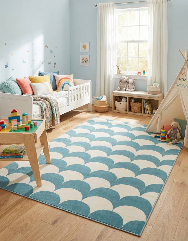 Detail image of 5' 3 x 8' Whimsy Kids Rug