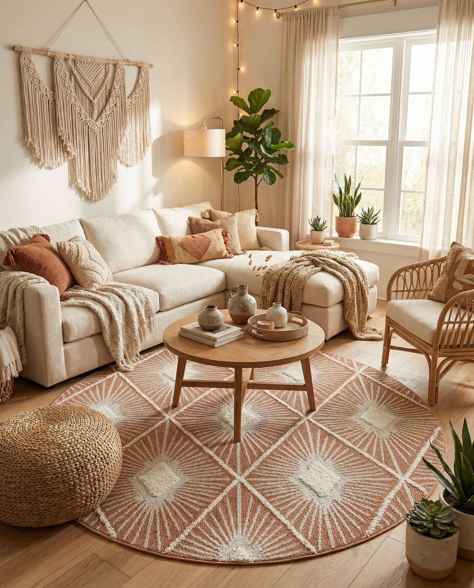 7' 10 x 7' 10 Boho Round Rug
