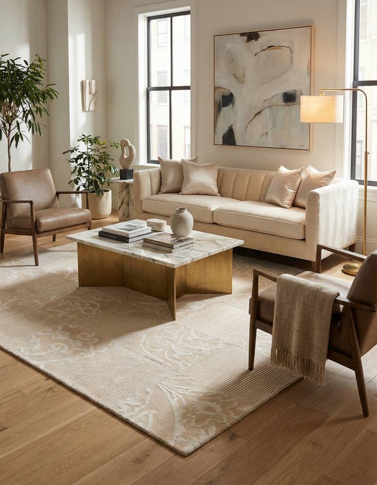 Detail image of 6' 8 x 9' 11  Hand Knotted Darya Wool Rug