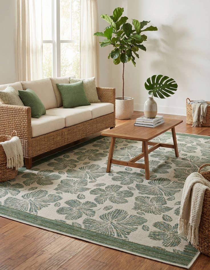 Detail image of  7' 10 x 10'  Washable Baja Indoor / Outdoor Rug