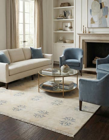 6' 7 x 9' 10 Hand Knotted Darya Wool Rug