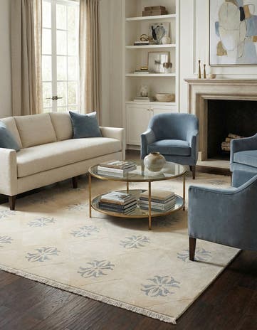 6' 7 x 9' 10 Hand Knotted Darya Wool Rug