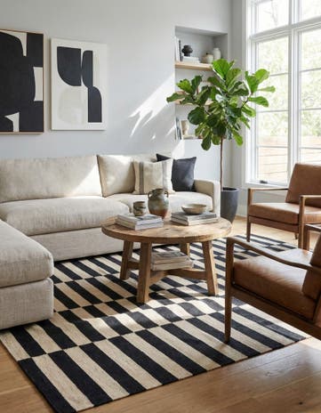 5' 9 x 8' Hand Woven Kilim Modern Wool Rug