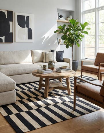 5' 9 x 8' Hand Woven Kilim Modern Wool Rug