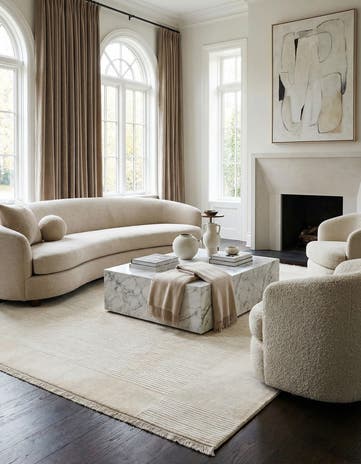 6' 5 x 9' 9 Hand Knotted Darya Wool Rug