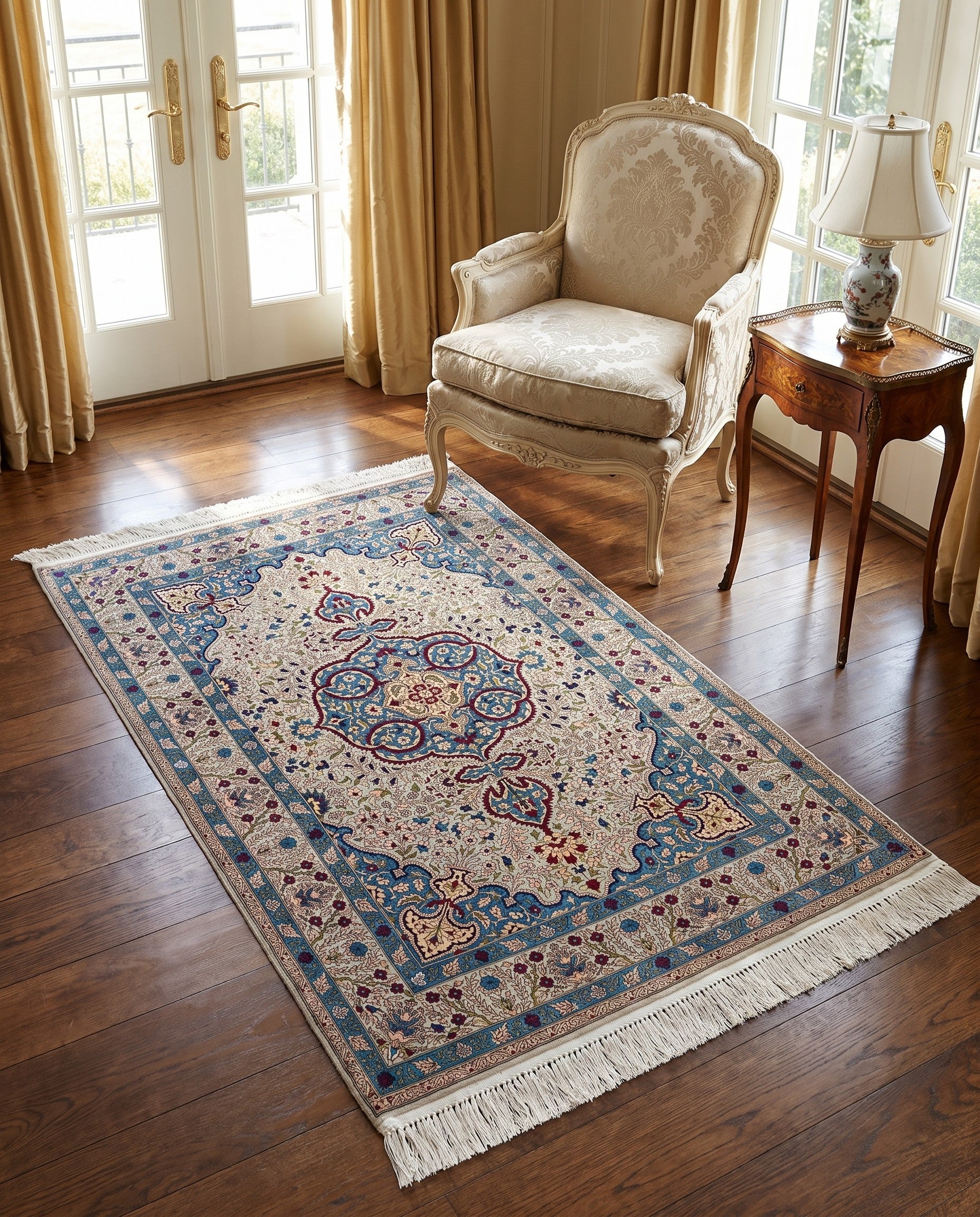 2' 9 x 4' 7 Hereke Silk Rug