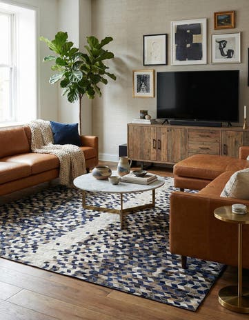 8' 1 x 10' Cowhide Stocks Rug