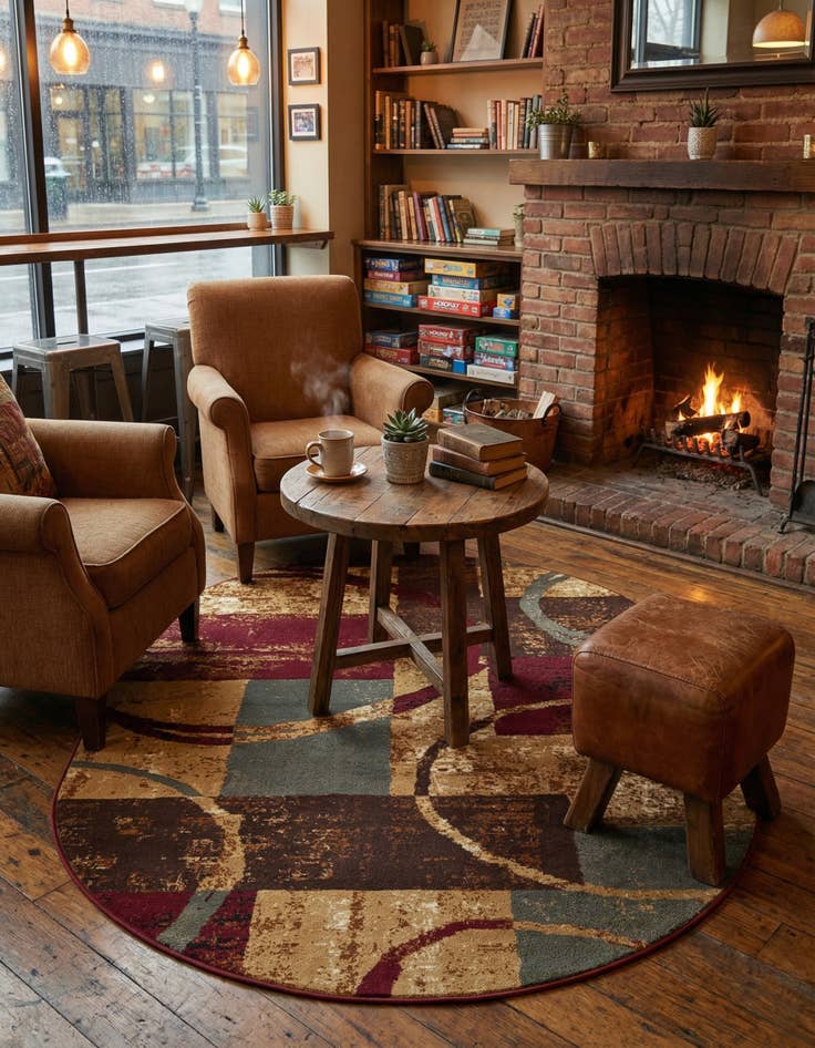 Detail image of  4' x 6' Cafe Oval Rug