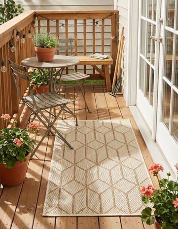 2' x 3' 1 Easy-Clean Trellis Indoor / Outdoor Rug