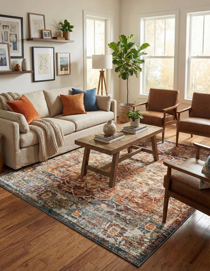 Detail image of  6' x 6' Isabella Square Rug