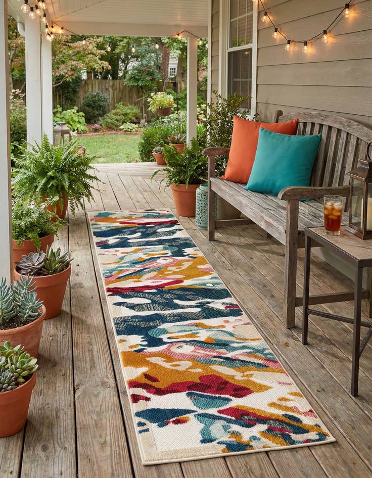 Detail image of 2' x 8' Easy-Clean Casablanca Indoor / Outdoor Runner Rug