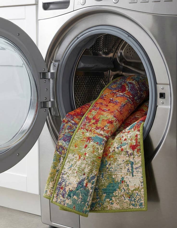 Detail image of 2' 2 x 3'  Washable Modern Indoor / Outdoor Rug