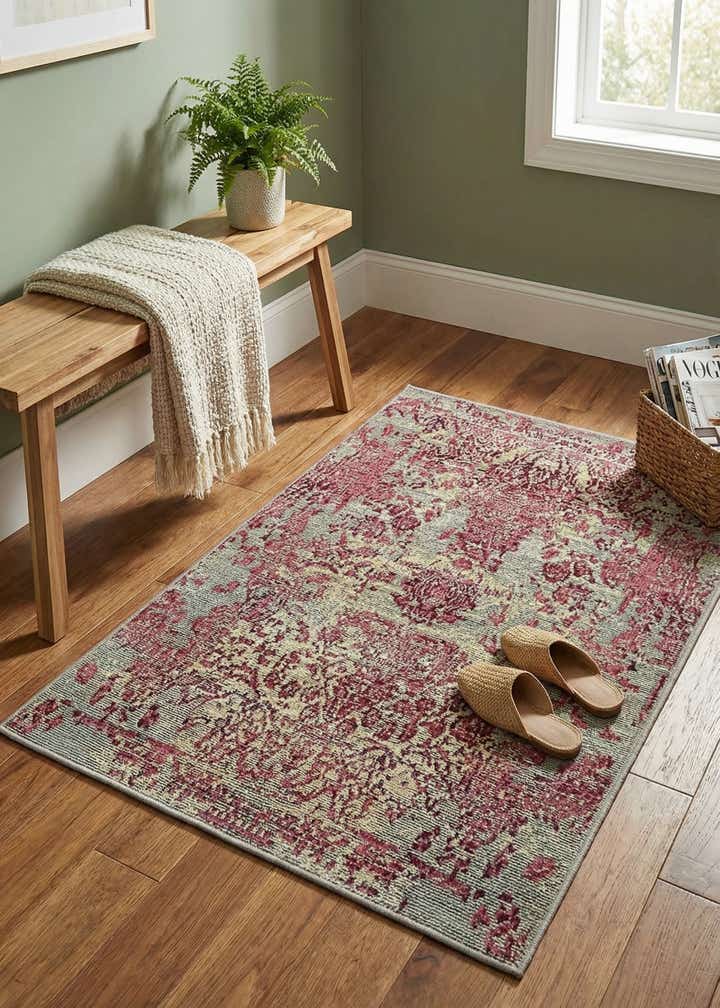 2' 2 x 3' Easy-Clean Botanical Indoor / Outdoor Rug